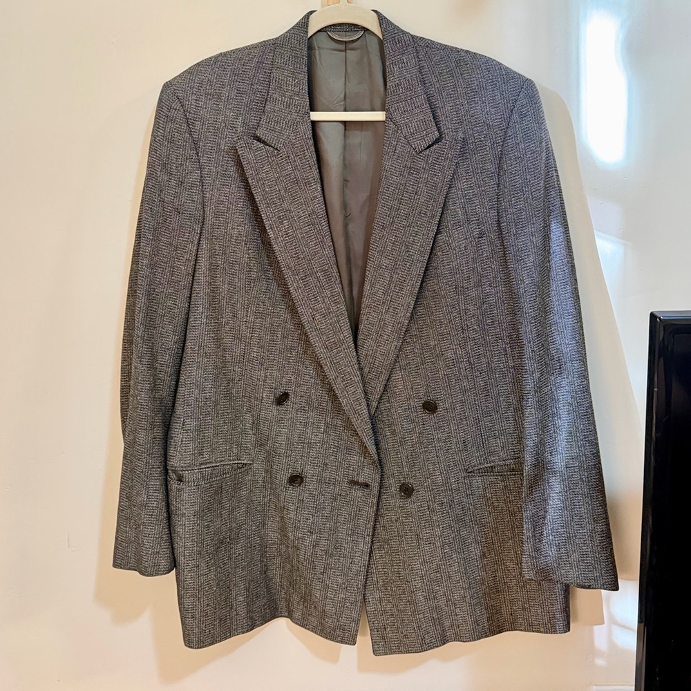 Vintage DIOR Gray Double Breasted Blazer